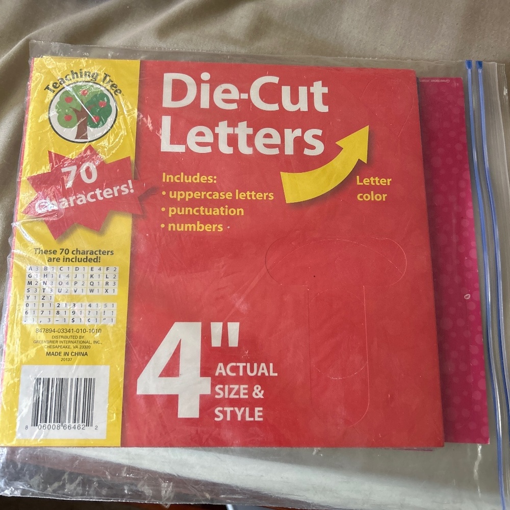 Die-cut letters
